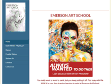 Tablet Screenshot of emersonartschool.com